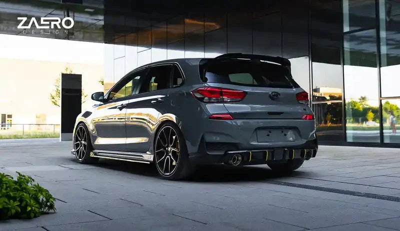 Hyundai i30 N Pre - Facelift EVO - 1 Gloss Black Rear Spoiler by ZAERO (2018 - 2020) - AUTOID - Rear Spoilers - Zaero Design