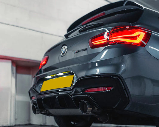 Elevate Your BMW M135i & M140i F20 F21 LCI with the EVO-1 Gloss Black Rear Diffuser by ZAERO