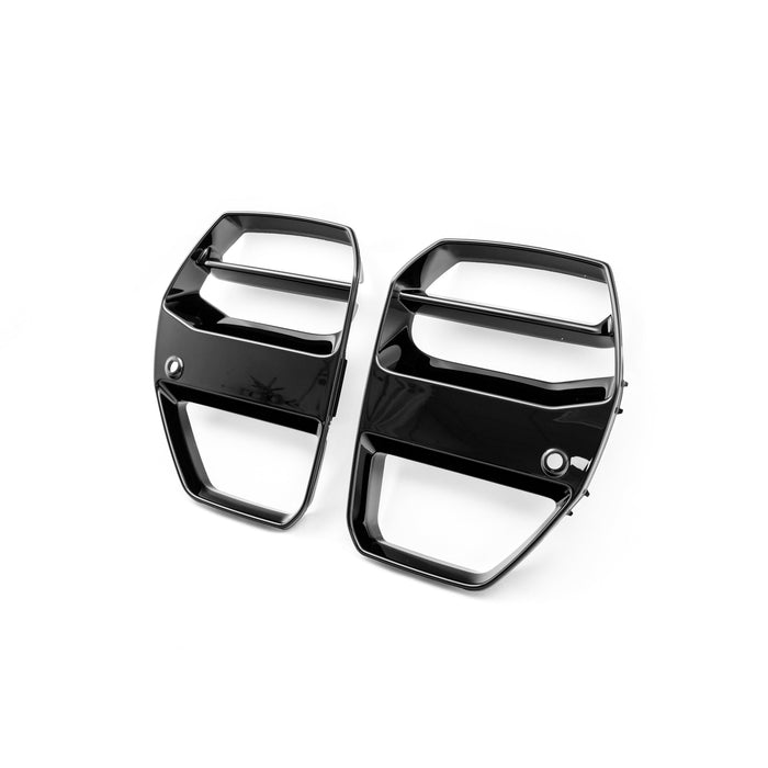 BMW M3 G80 G81 & M4 G82 G83 EVO-S Gloss Black Front Kidney Grilles by ZAERO (2021+)