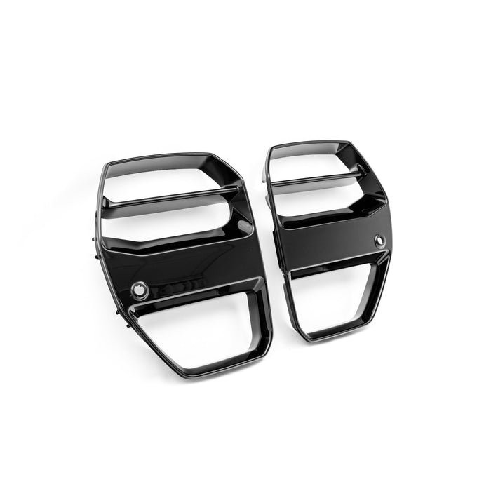 BMW M3 G80 G81 & M4 G82 G83 EVO-S Gloss Black Front Kidney Grilles by ZAERO (2021+)