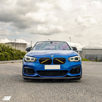 BMW 1 Series F20 F21 LCI EVO - 1 Gloss Black Front Splitter by ZAERO (2015 - 2019) - AUTOID - Front Lips & Splitters - Zaero Design