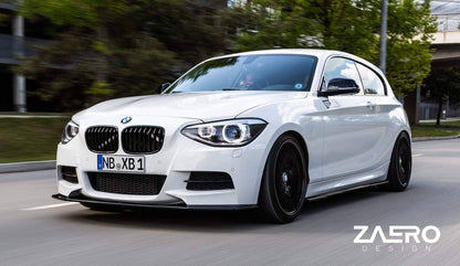 BMW 1 Series F20 Pre - LCI EVO - 1 Gloss Black Front Splitter by ZAERO (2011 - 2015) - AUTOID - Front Lips & Splitters - Zaero Design