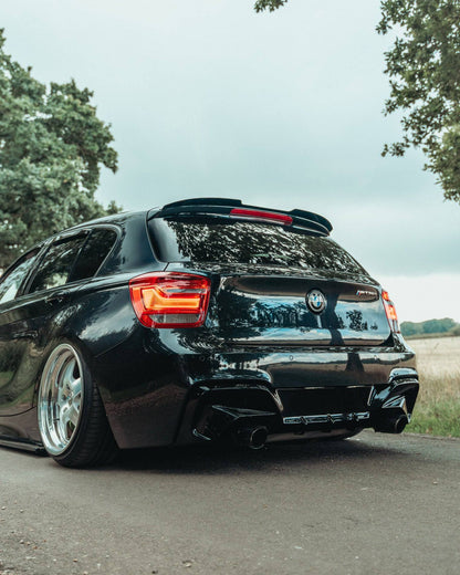 BMW 1 Series & M135i F20 Pre - LCI EVO - 1 Gloss Black Rear Diffuser by ZAERO (2011 - 2015, F20 F21) - AUTOID - Rear Diffusers - Zaero Design