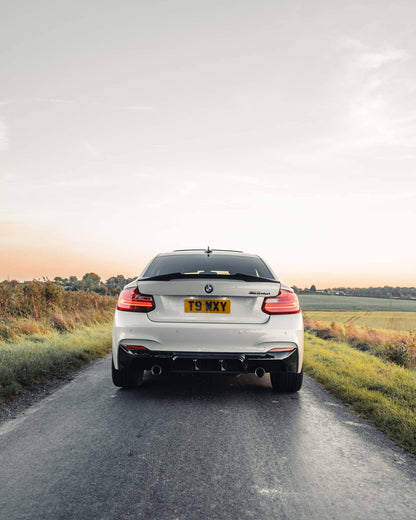 BMW 2 Series M235i & M240i F22 F23 EVO - 1 Gloss Black Rear Diffuser by ZAERO (2014 - 2019) - AUTOID - Rear Diffusers - Zaero Design