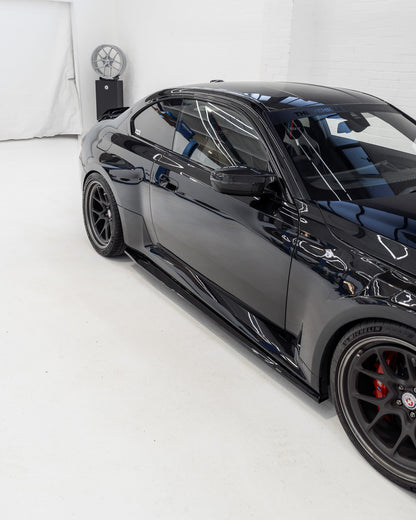 BMW M2 G87 EVO - S Gloss Black Side Skirts by ZAERO (2023+) - AUTOID - Side Skirts & Winglets - Zaero Design