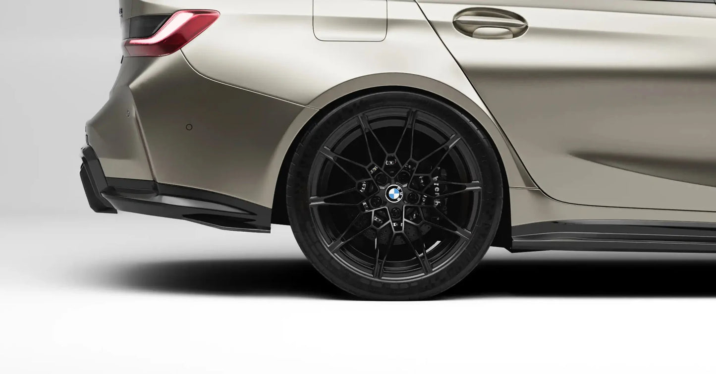 BMW M3 G80 G81 EVO - S Gloss Black Diffuser Extensions by ZAERO (2021+) - AUTOID - Side Skirts & Winglets - Zaero Design