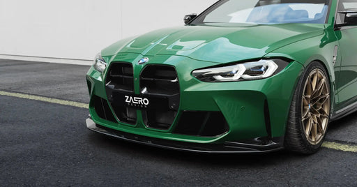 BMW M3 G80 G81 & M4 G82 G83 EVO - S Gloss Black Front Lip by ZAERO (2021+) - AUTOID - Front Lips & Splitters - Zaero Design