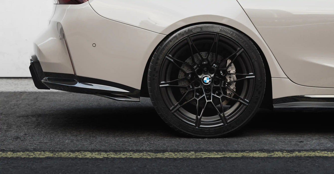 Zaero Design BMW M3 G80 G81 EVO-S Gloss Black Diffuser Extensions by ZAERO (2021+)  Side Skirts & Winglets  AUTOID  