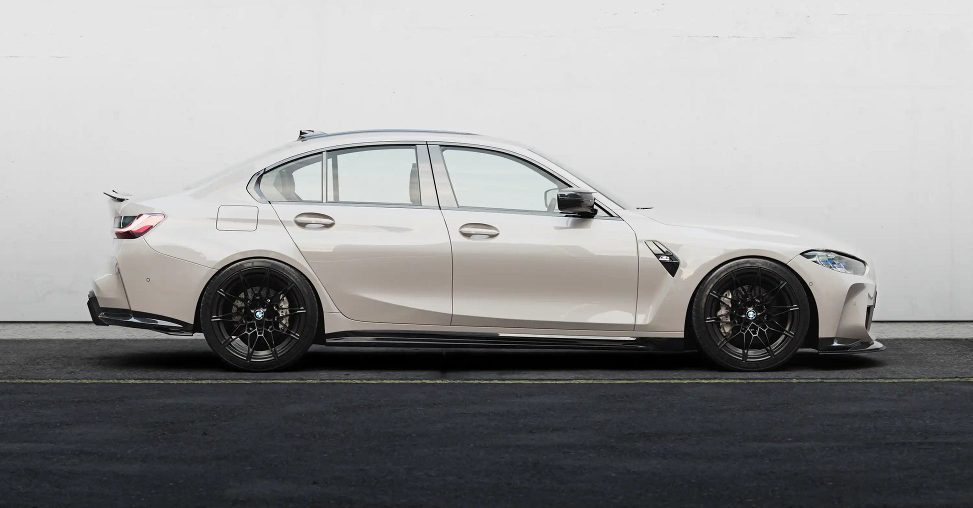 Zaero Design BMW M3 G80 G81 EVO-S Gloss Black Diffuser Extensions by ZAERO (2021+)  Side Skirts & Winglets  AUTOID  
