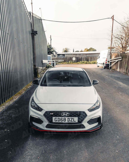 Hyundai i30 N Pre - Facelift EVO - 1 Gloss Black Front Splitter by ZAERO (2018 - 2020) - AUTOID - Front Lips & Splitters - Zaero Design