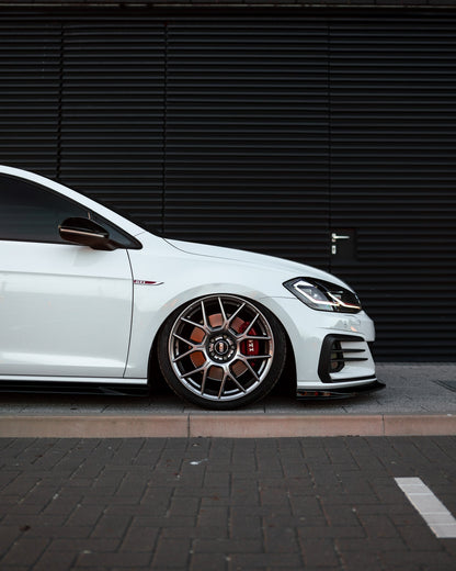 VW Golf GTI & Golf GTD Mk7.5 EVO - 1 Gloss Black Front Splitter by ZAERO (2017 - 2020) - AUTOID - Front Lips & Splitters - Zaero Design
