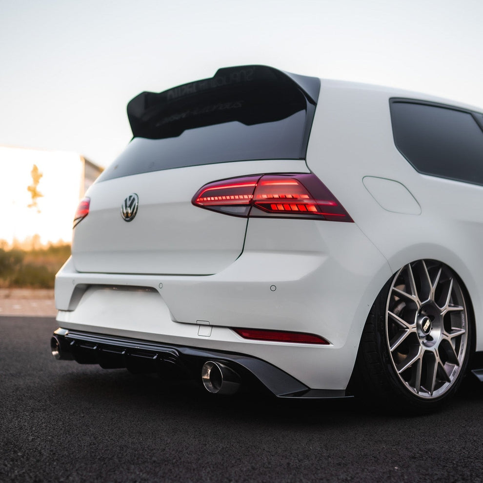 Diffuser Mk7 VW Golf GTI Mk7.5 EVO-1 Gloss Black Rear Diffuser by ZAERO (2017-2020 ...