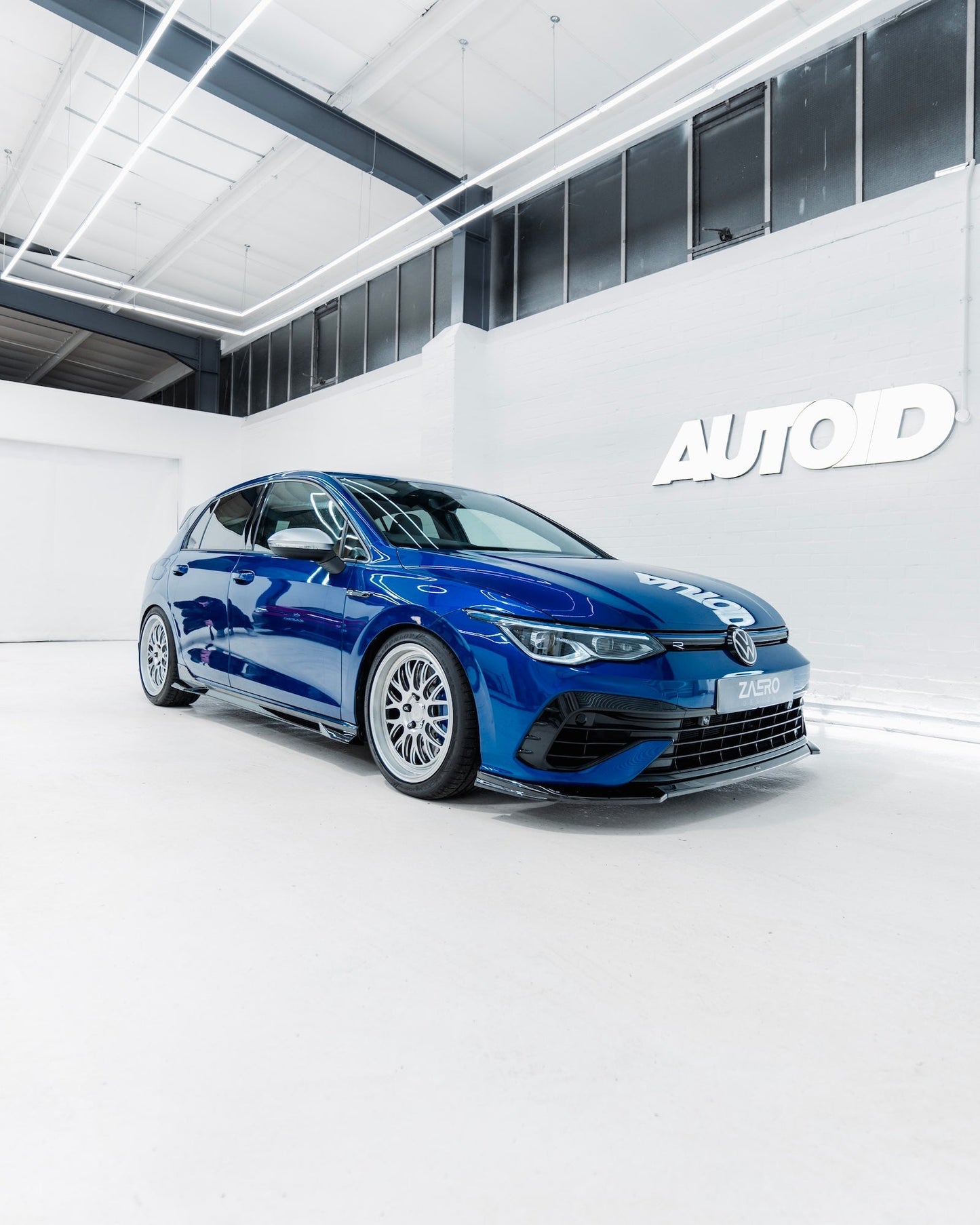 VW Golf R Mk8 EVO - 1 Gloss Black Front Splitter by ZAERO (2020+) - AUTOID - Front Lips & Splitters - Zaero Design