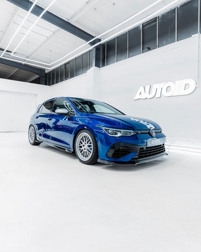 VW Golf R Mk8 EVO - 1 Gloss Black Front Splitter by ZAERO (2020+) - AUTOID - Front Lips & Splitters - Zaero Design