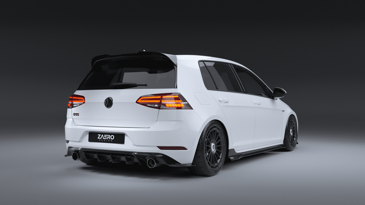 VW Golf GTI Mk7.5 EVO 1 Gloss Black Rear Diffuser ZAERO Design UK